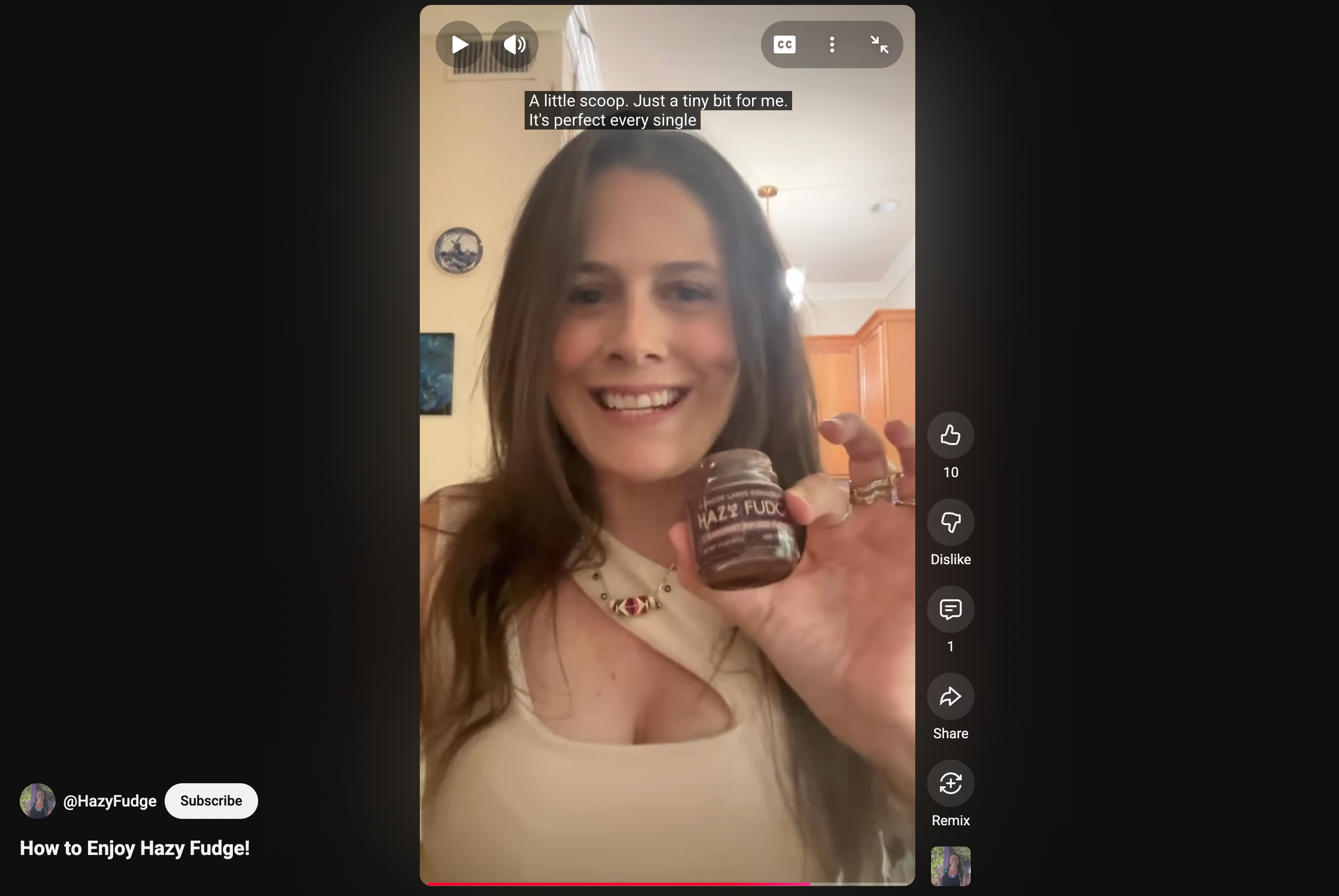 Load video: Video of Chrissy enjoying Hazy Fudge